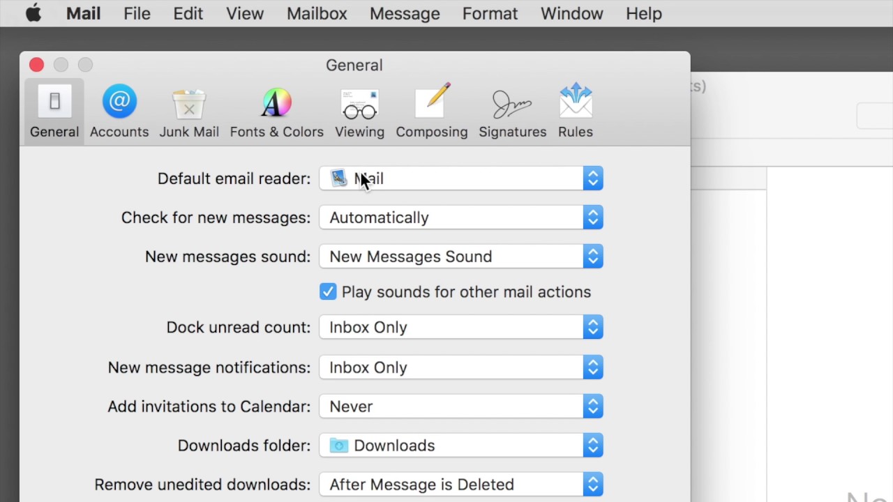 change default browser for mac mail